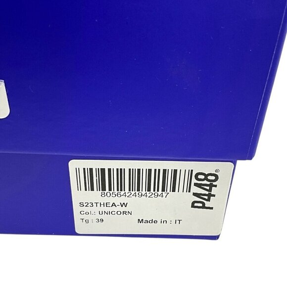 NIB P448 Thea Sneakers Unicorn US Size 8.5 EUR 39 Platform Low Top Leather Italy - Picture 15 of 15